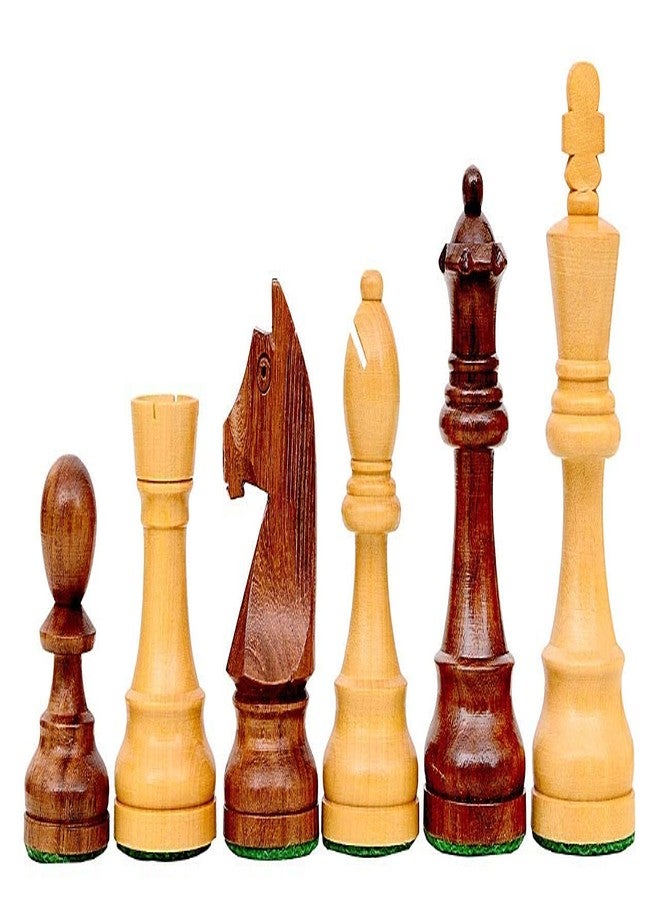 SPOCCO | Premium Wooden Chessmen Set | 32 Handcrafted Chess Coins for Wooden Chess Board| 16 Brown & 16 Creamy White Polished Pieces | Ideal for Professional & Classic Play| 3.0'' Inch Chess Coin| 41 - Image 1